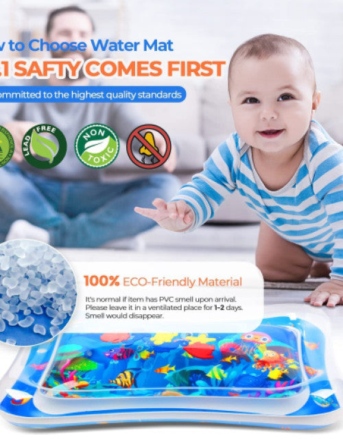 Baby Water Mat Toys Tummy Time Leakproof Water Mat