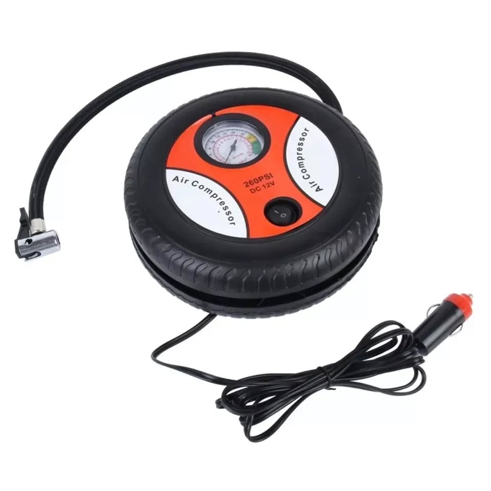 Portable 12V Car Tyre Air Compressor Pump | Fast Inflation for Car, Bike, & Sports Balls | Compact & Easy to Use