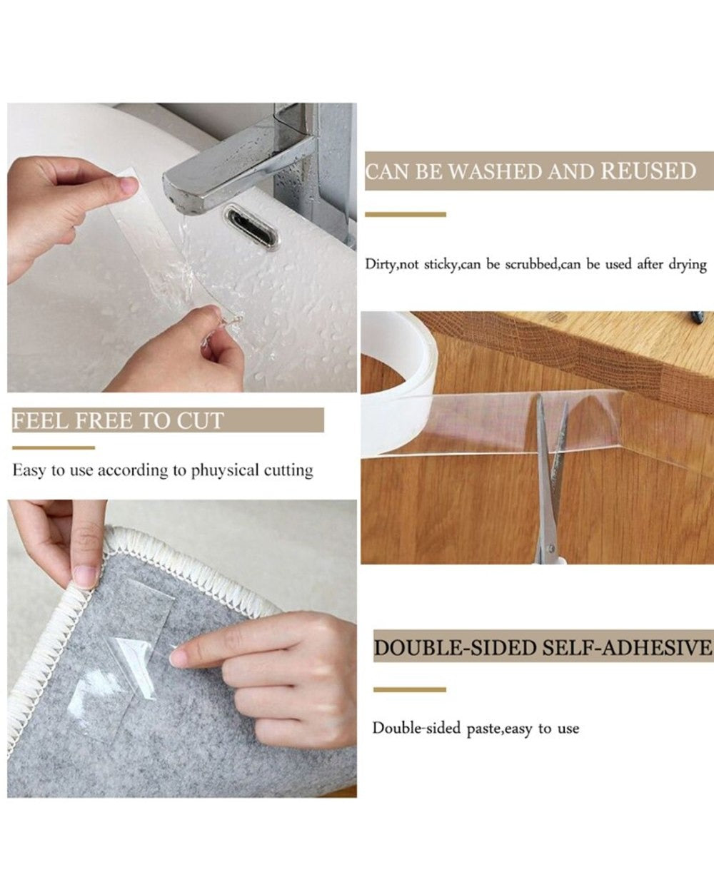 Heavy Duty Double Sided Tape – Ultra-Strong, (Buy 1 Get 1 Free)