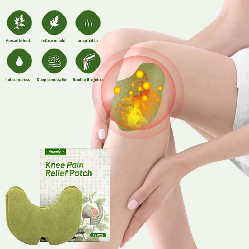 Natural Knee & Joint Pain Relief Patches – Mugwort Herbal Therapy for Long-Lasting Comfort (10PCS)